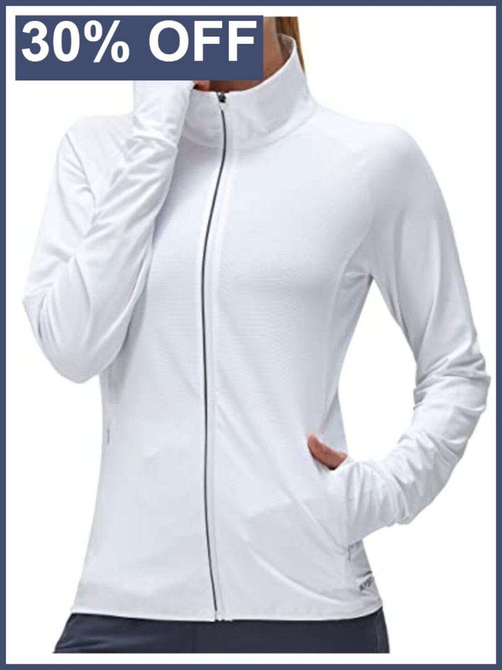 Women's UPF 50+ Lightweight Athletic Sun Protection Jacket Zip